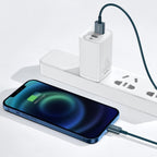 Baseus Superior Series PD 2.4A USB to Lightning Fast Charging Cable, High-Speed 480Mbps Data Transfer Cable — 2M — Blue