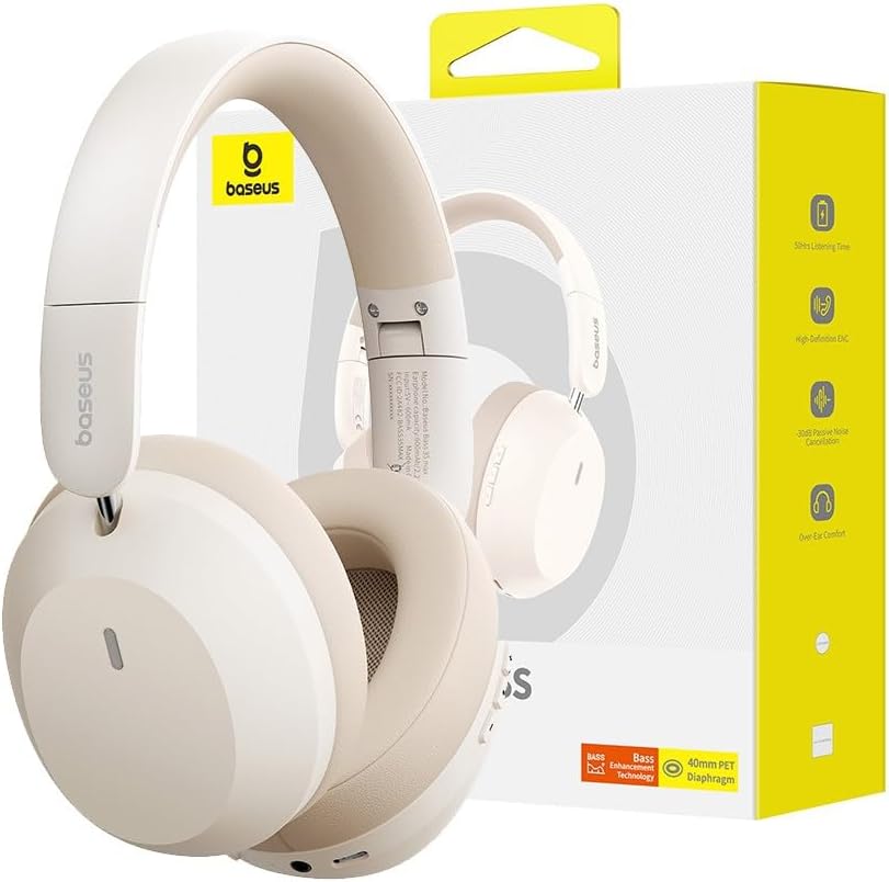 Baseus Bass 35 Max Wireless Over-Ear Headphones — Grey