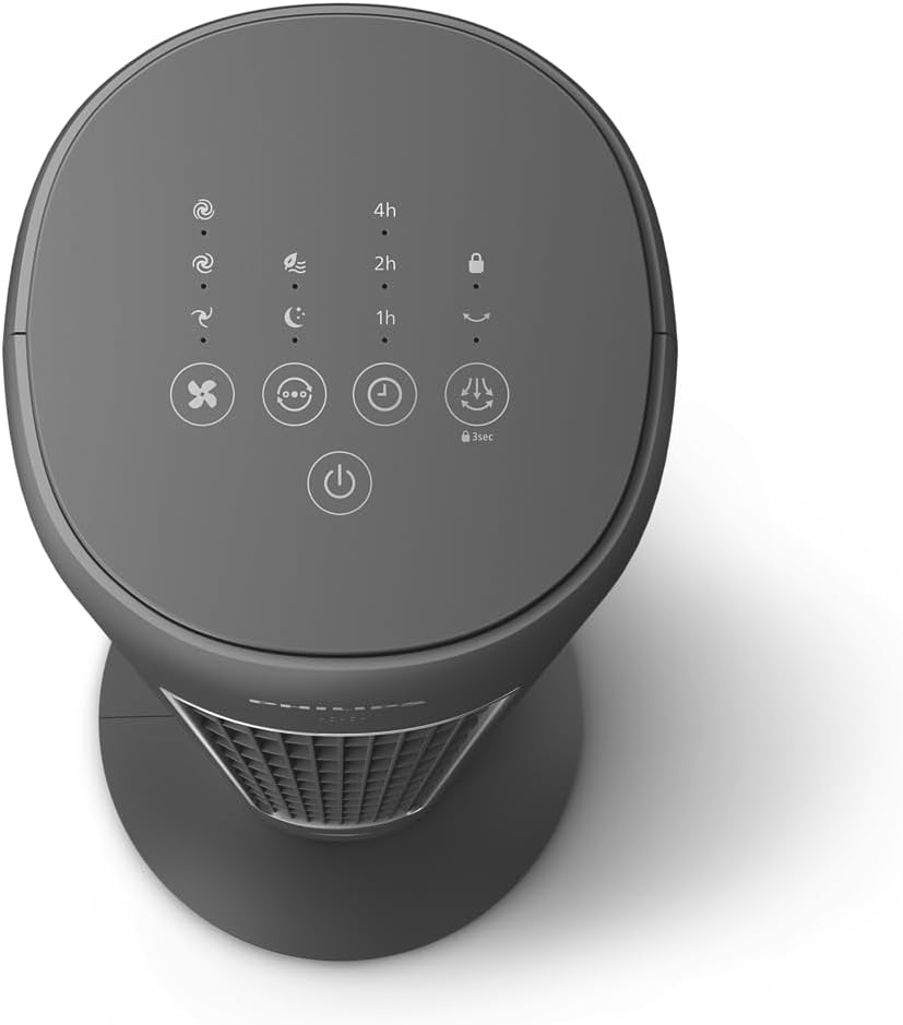 Philips Tower Fan 5000 Series - 40W, 3 Speeds, Sleep Mode, Armotherapy Diffuser, Remote Controller, Child Lock, Slim Design, Dark Grey - CX5535/11 — Dark Grey