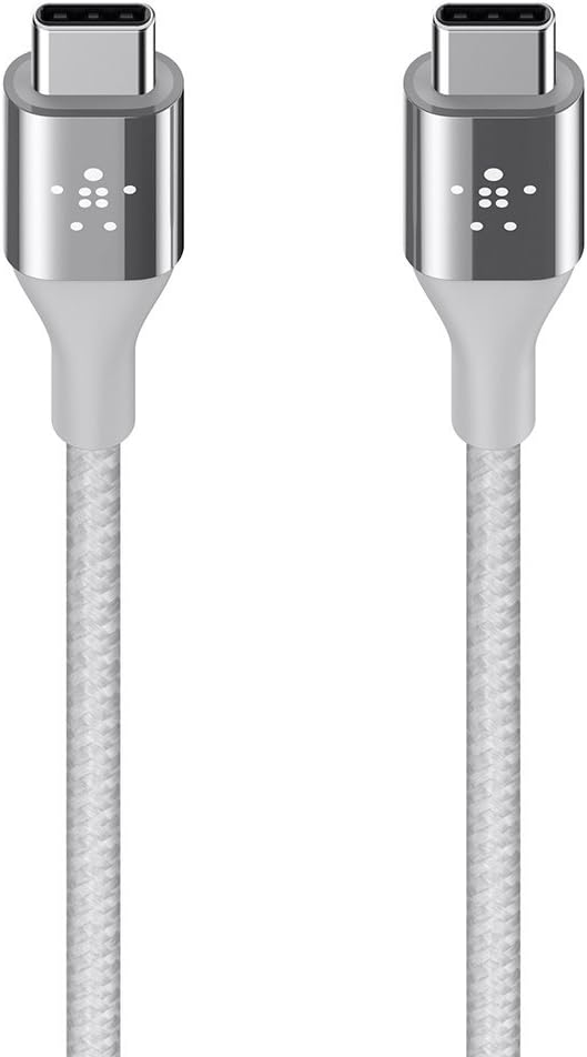 Belkin MIXIT DuraTek Kevlar USB-C (USB Type C) to USB-C Cable, 4 Feet (Silver)