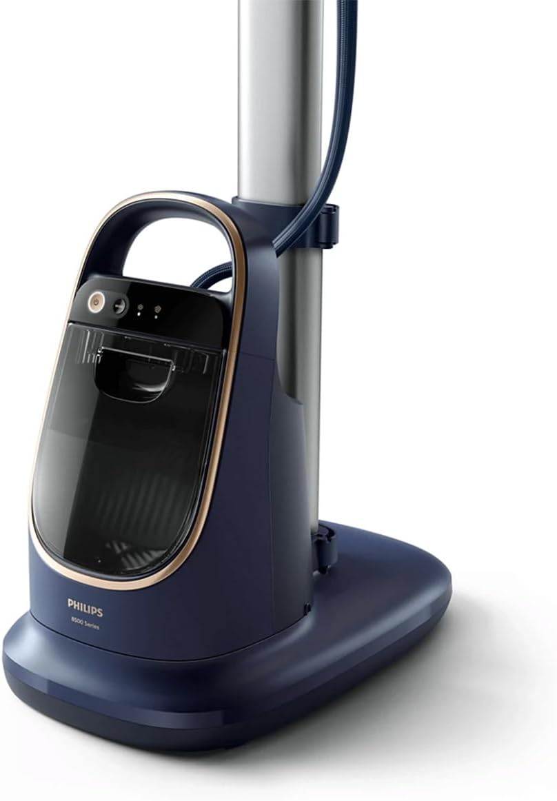 Philips All-in-One Ironing Solution 8500 Series, 2000W, 90g/min Continuous Steam, Detachable 1.2L Water Tank, 2 Steam Settings, Tilting StyleBoard & Integrated Wheels - Deep Azur/Gold - AIS8530/26 — Deep Azur / Gold