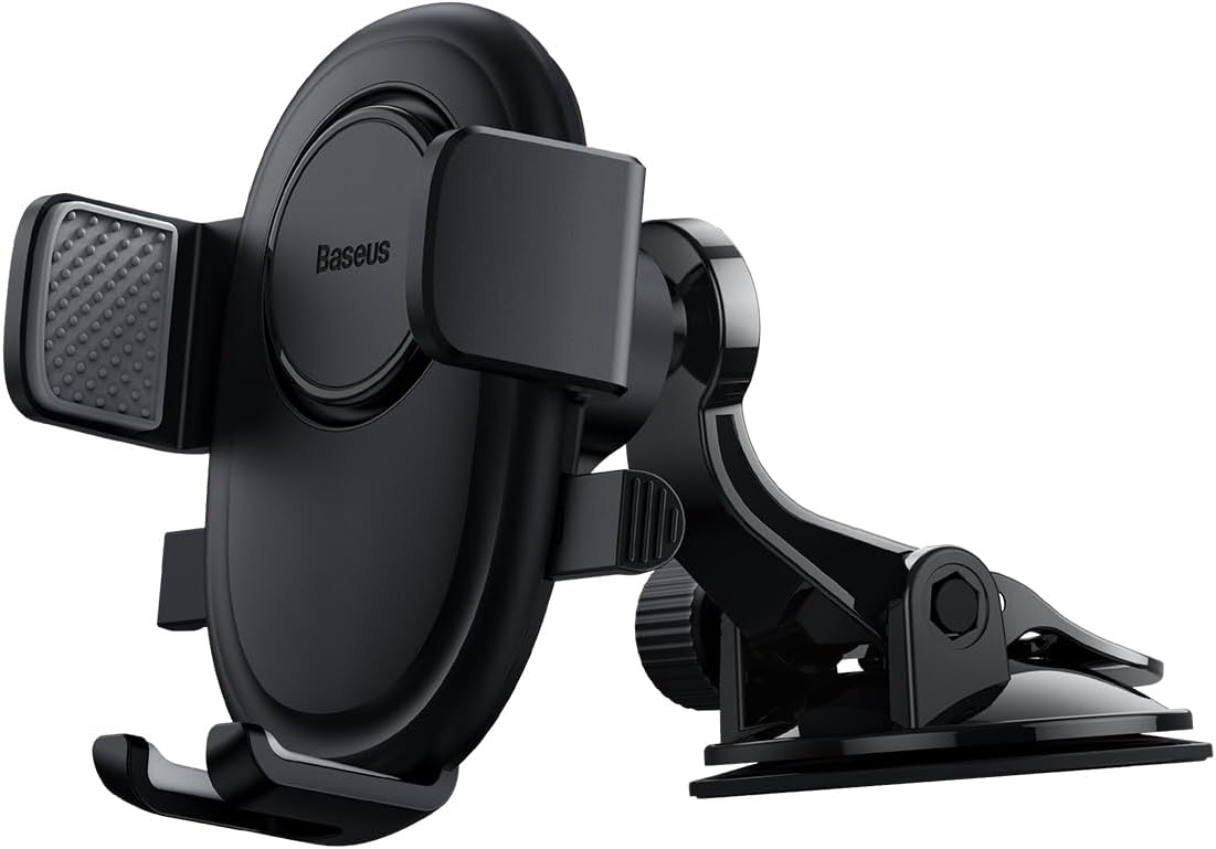 Baseus UltraControl Series 2-in-1 Car Phone Holder, Auto Clamping Car Phone Mount, Universal Phone Holder for Car Applicable — Auto Clamping- UCL — Black