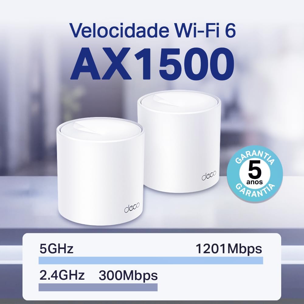 TP-Link Deco WiFi 6 Mesh AX1500Mbps Deco X1500(2-Pack), WiFi 6 System for Whole Home, 360㎡ Coverage, Easy Installation, Parental Control, Compatible with All Fiber Boxes