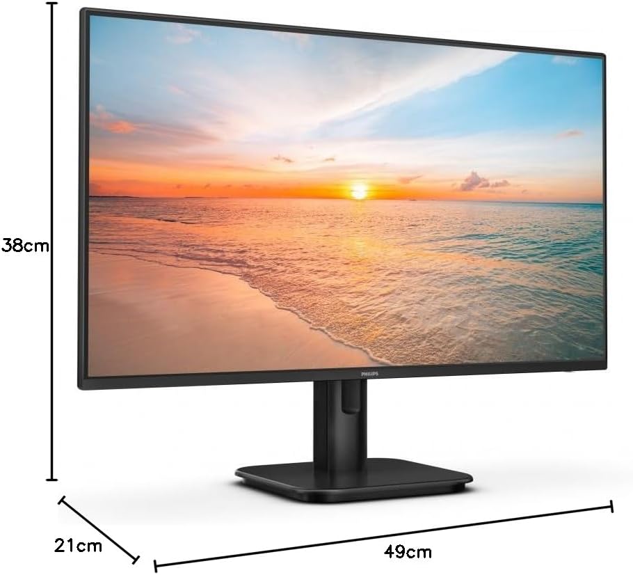 Philips 24E1N1100A - 24 Inch FHD Monitor, 100Hz, IPS, 1ms, Speakers, Lowblue mode, FlickerFree, Cable managment (1920 x 1080, 250 cd/m², VGA/HDMI 1.4) — black