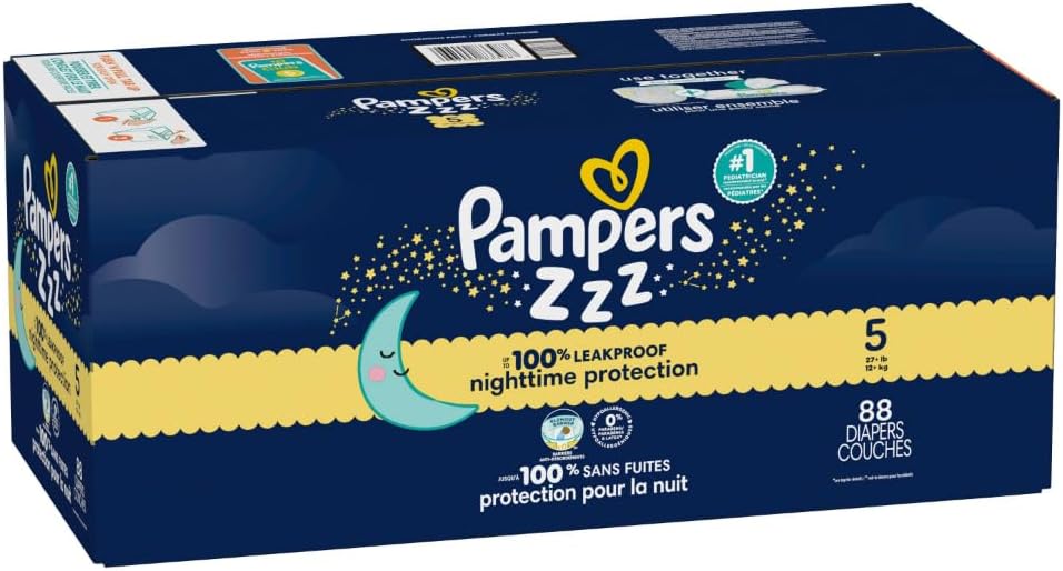 Pampers Swaddlers Overnights Diapers Size 5, 88 count - Disposable Diapers