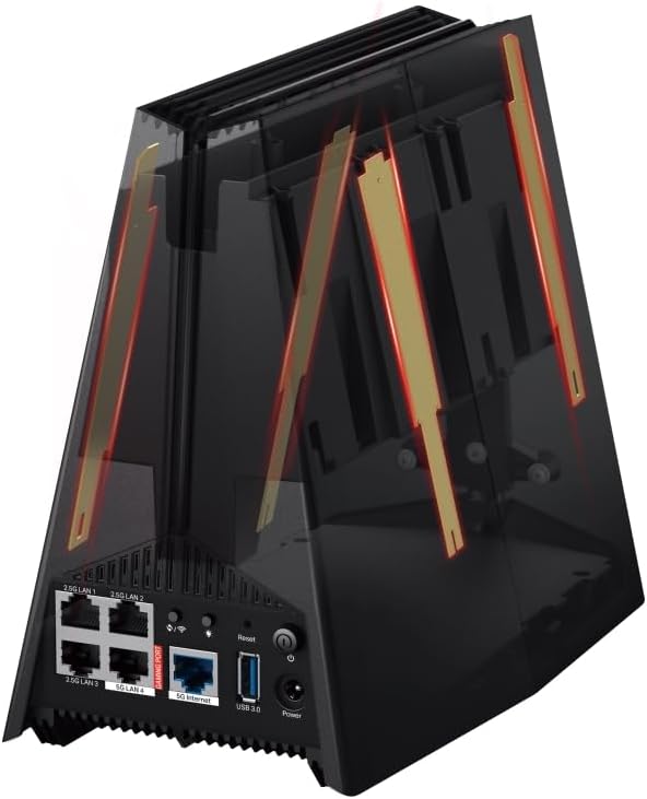 TP-Link Archer GE550 BE9300 Tri-Band WiFi 7 Gaming Router, 5G Multi-Gigabit Game Ports for Ultimate Speed Experience, WiFi Router up to 9220 Mbps Speed, 4K-QAM, 6 GHz Smart Roaming with Easy-Mesh