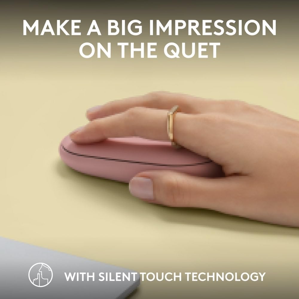 Logitech M350S Wireless Mouse — Rose