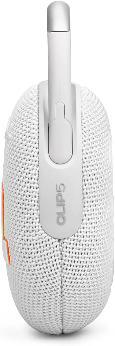 JBL Clip 5 Portable Bluetooth Speaker — White
