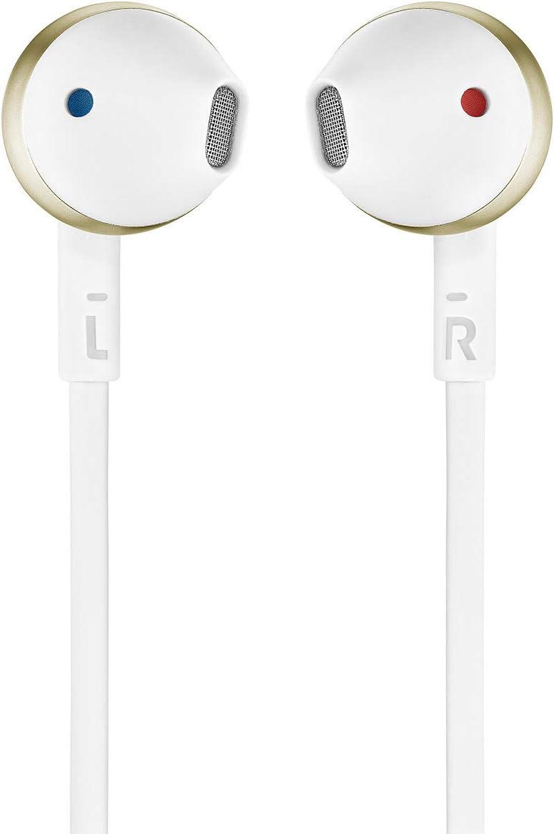 JBL Tune 205BT Wireless In-Ear Headphones — White/Gold