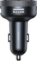 Baseus Bluetooth FM Transmitter 5.0 Car Wireless MP3 Charger 5V/3.4A Dual USB Adapter with LED Digital Display Multi-functional Ports Car Kit Built-in Mic Support Hands-Free Call