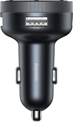 Baseus Bluetooth FM Transmitter 5.0 Car Wireless MP3 Charger 5V/3.4A Dual USB Adapter with LED Digital Display Multi-functional Ports Car Kit Built-in Mic Support Hands-Free Call