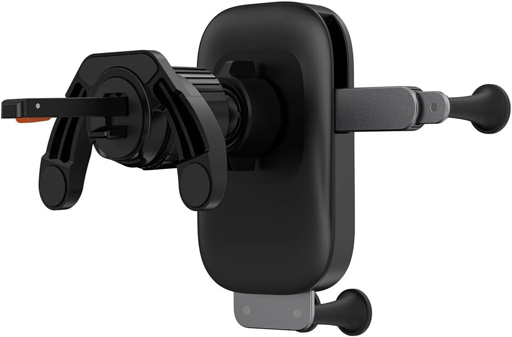 Baseus UltraControl Mega Series Car Phone Holder for Air Vent, Adaptive Clamp Arms, Secure Placement, Upgraded Tail Hook Car Phone Mount — Black