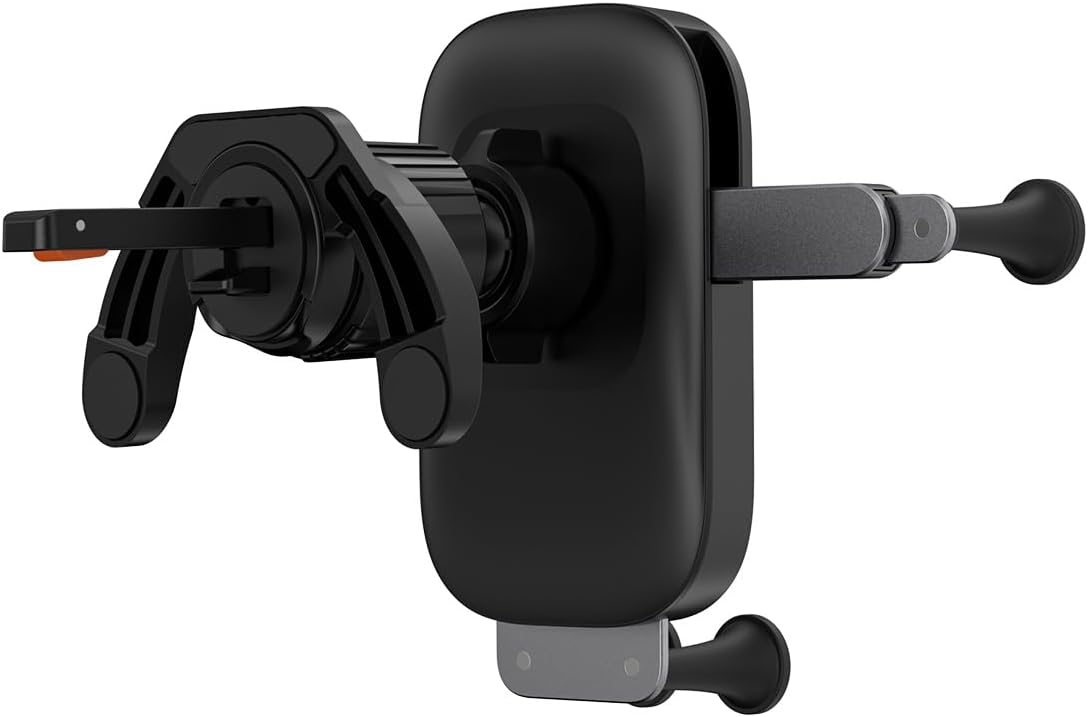Baseus UltraControl Mega Series Car Phone Holder for Air Vent, Adaptive Clamp Arms, Secure Placement, Upgraded Tail Hook Car Phone Mount — Black