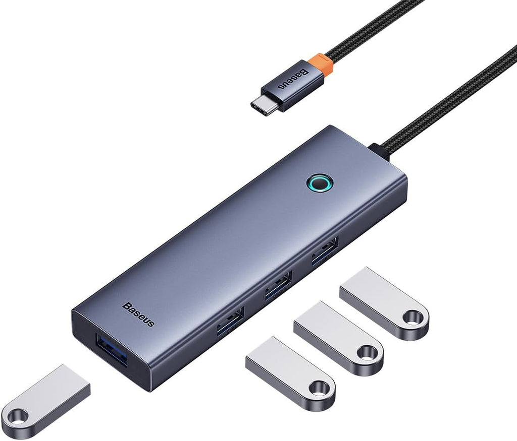 Baseus 4 In 1 Port USB C Hub To USB 3.0 Extension — 4-in-1-USB-FS — Grey