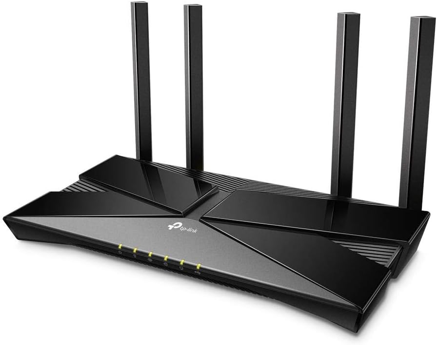 TP-Link TP Link WiFi 6 AX1800 Smart WiFi Router Archer AX20 Dual Band Gigabit Router, USB Port, WPA3 Cyber Security, Parental Controls, Long Range Coverage, Easy Setup, Black