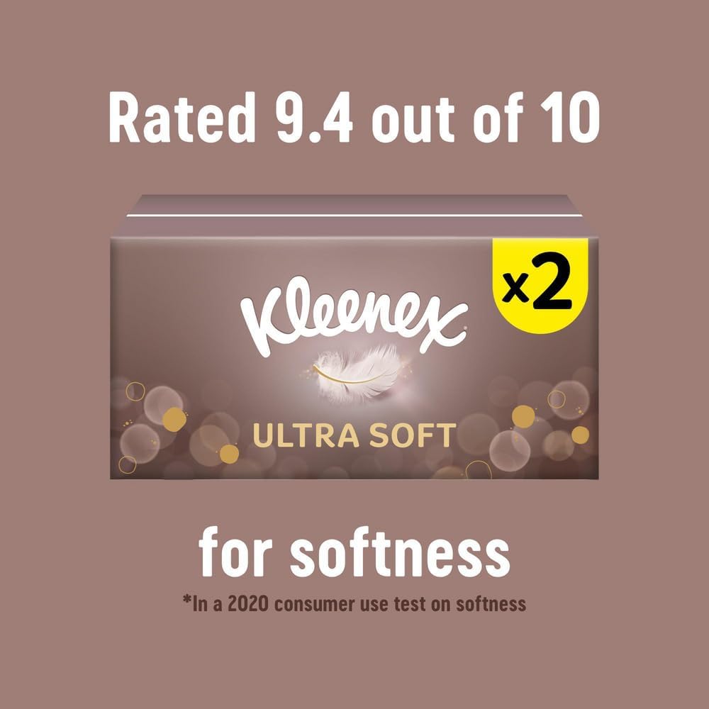 Kleenex Ultra Soft Facial Tissues - Pack of 12 Tissue Boxes - Our Softest Tissue - Supremely soft and silky tissues — additional view 6