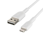 Belkin 1 Meter Cable PVC A to Lightning White (Pack of 2)