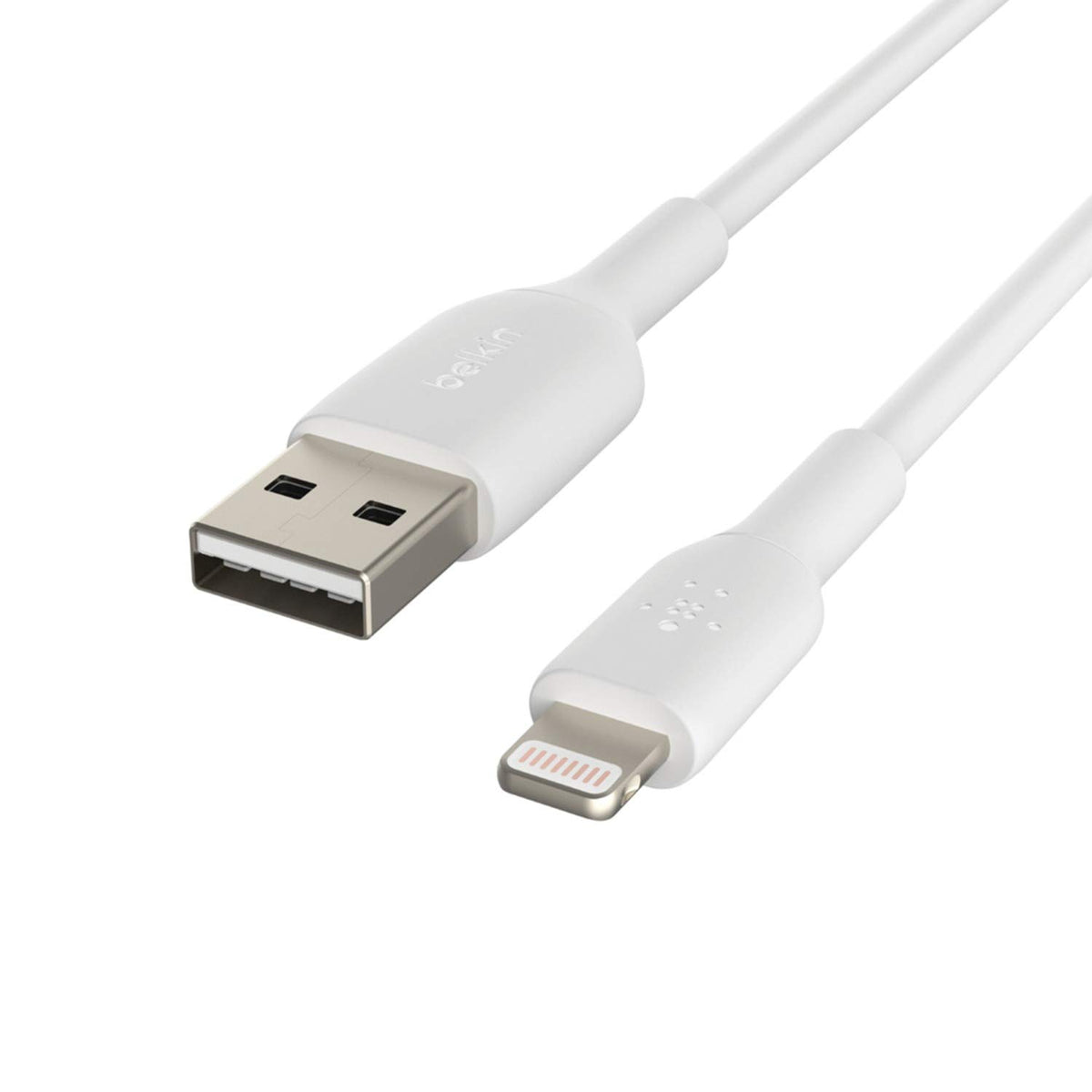 Belkin 1 Meter Cable PVC A to Lightning White (Pack of 2)