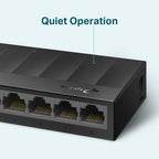 TP-Link LS1008G 8-Port Desktop/Wallmount Gigabit Ethernet Switch/Hub, Ethernet Splitter, Plug & Play, Desktop, Plastic Case