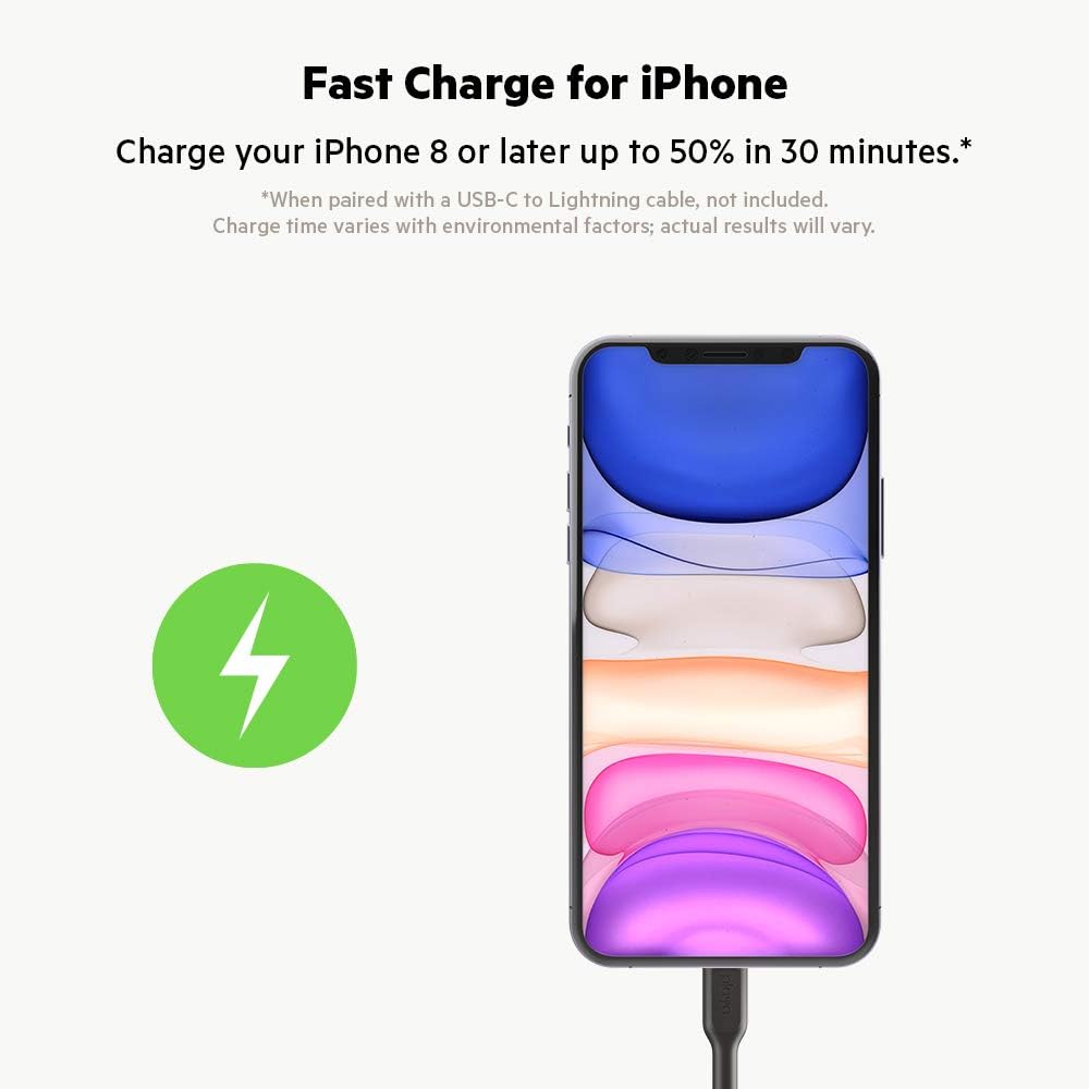Belkin USB-C Fast Car Charger 20W, Car USB Charger, Fast Phone Charger, Car Charger Adapter for iPhone 16, 15, 14, 13, 12, Samsung Galaxy S23, Google Pixel, Sony, iPad, tablets, and more - Black