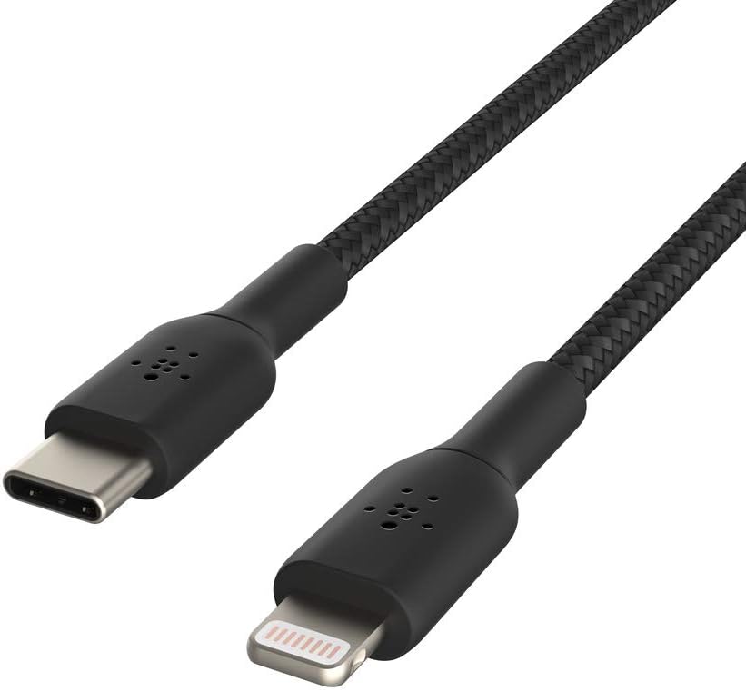 Belkin LightningUSBC Cable 2m braided mfi cert. black (Pack of 2)