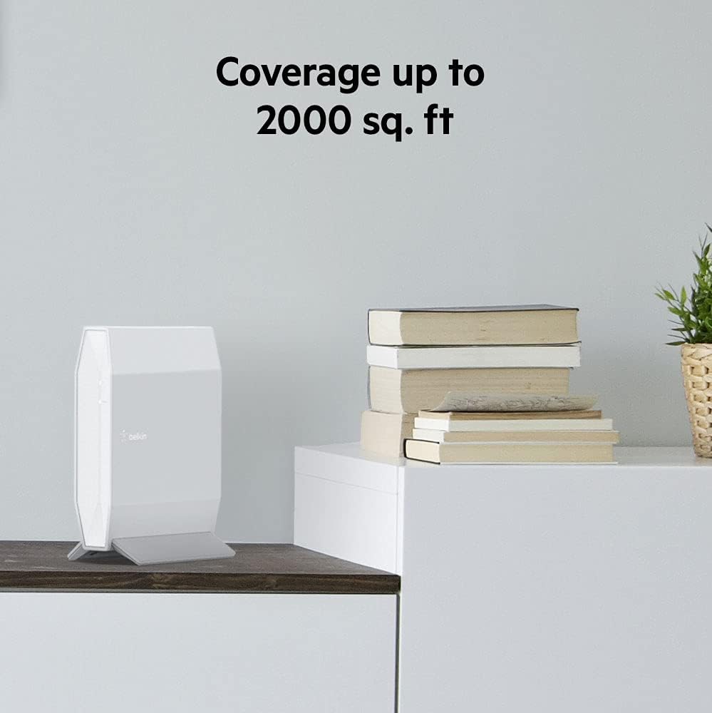 Belkin RT3200 WiFi 6 Router (AX3200, Fast Wireless Dual-Band for Streaming and Gaming, Parental Controls, 4 Gigabit Ethernet Ports)