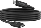 Belkin Connect USB4 Cable (4ft/1.2M Power Cable), USB-C to USB-C, 20Gbps Data Transfer, 240W Power Delivery, Compatible with Mac, Windows, Chromebook & More