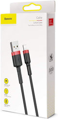 Baseus Lightning USB Cable for Apple Airpods (1st generation) Fast Charging 2A - 3 Meter - Black — White
