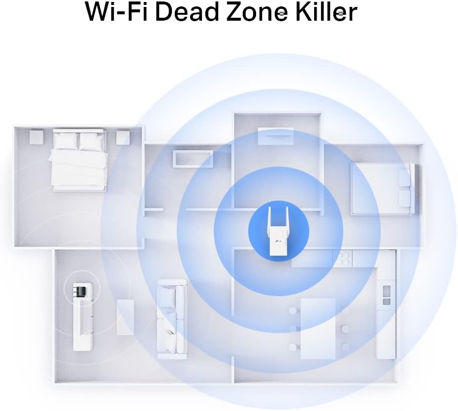 TP-Link - AX3000 Dual-Band Wi-Fi 6 Range Extender-RE705X