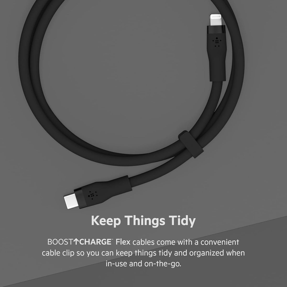 Belkin Silicone Cable Lightning to Type-C 1 Meter Black