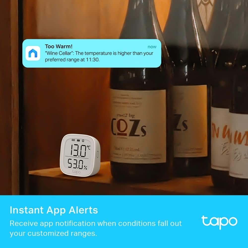 Tapo TP-Link Digital Hygrometer Thermometer T315 Smart Temperature & Humidity Monitor | Real Time | Home Automation | Free Data Storage & Visual Graphs | Hub Required