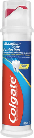 Colgate Maximum Cavity Protection Toothpaste with Pump Dispenser 100ml — front product image