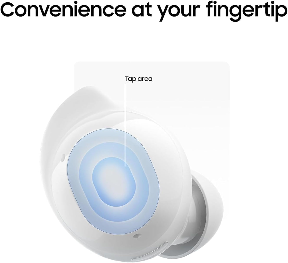 Samsung Galaxy Buds Core SM-R410 (2025) | International Version | Bluetooth 5.4 | Active Noise Cancellation | Up to 35 Hours Continuous Music Playback Black - White