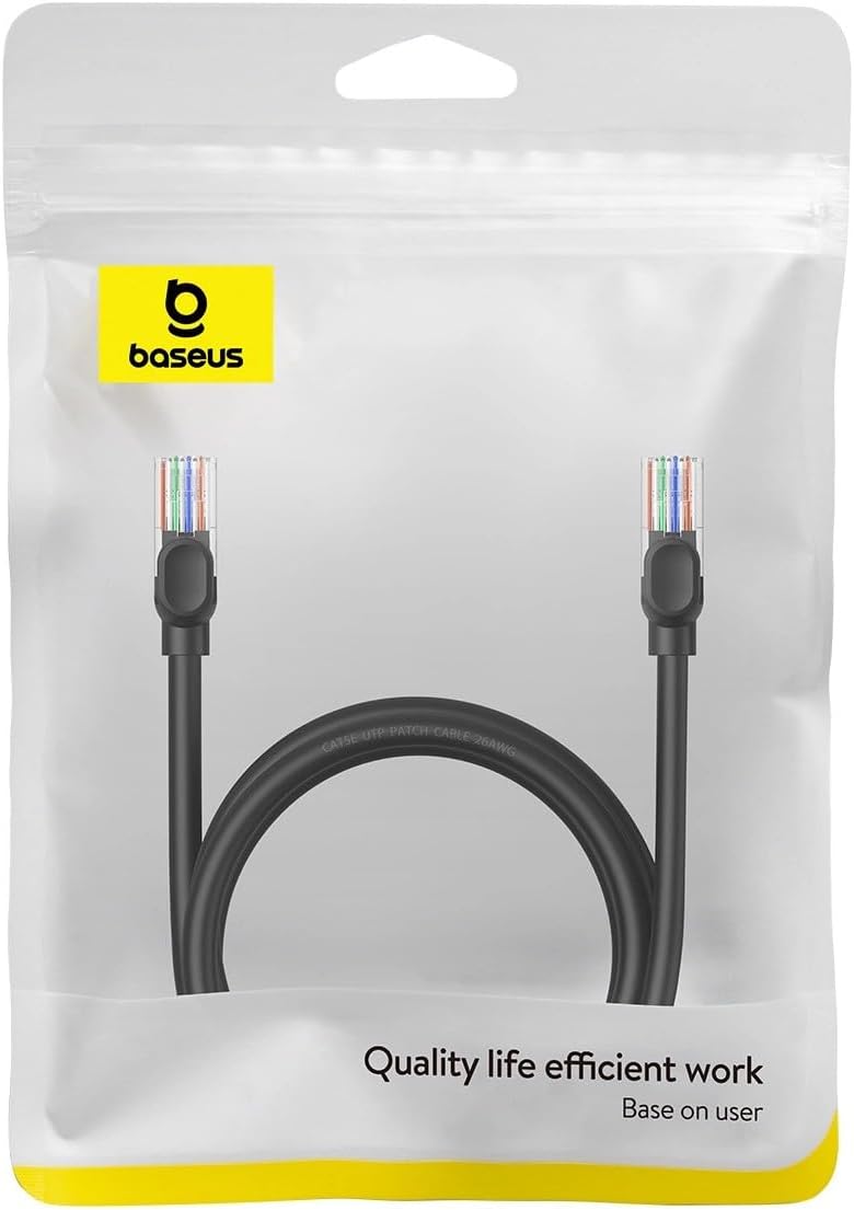 Baseus CAT5 Ethernet Cable — 1.5m — Black