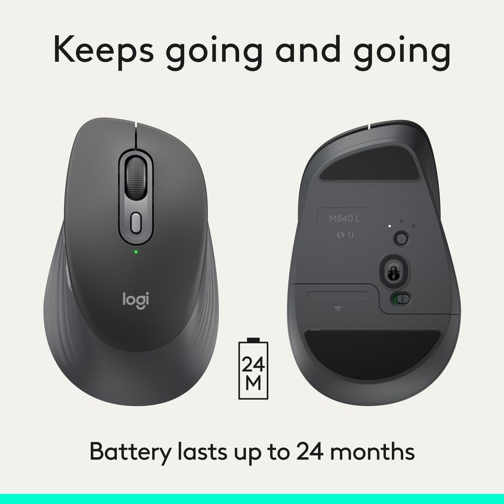 Logitech M840 Wireless Mouse — Graphite
