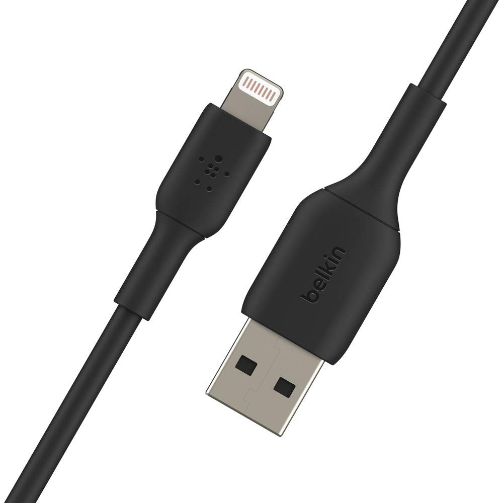 Belkin Lightning Cable (Boost Charge Lightning to USB Cable for iPhone, iPad, AirPods) MFi-Certified iPhone Charging Cable (Black, 3m)
