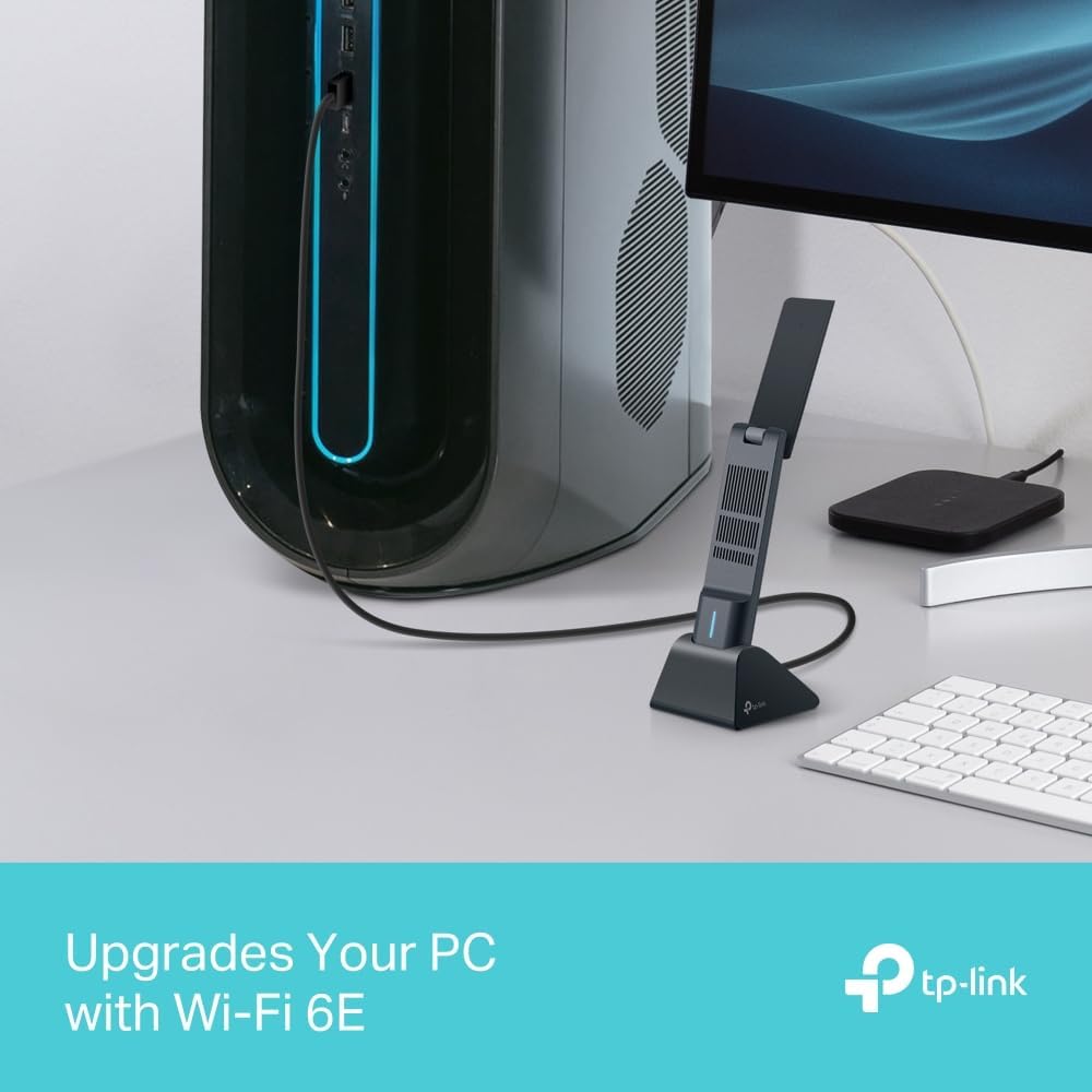 TP-Link Archer TXE70UH Powerful AXE5400 High Gain 6E WiFi Stick, Wireless Network Adapter, USB 3.0 Tri-Band (6GHz/5GHz/2.4GHz), High Gain Dual Antennas, WPA3, Windows 11/10