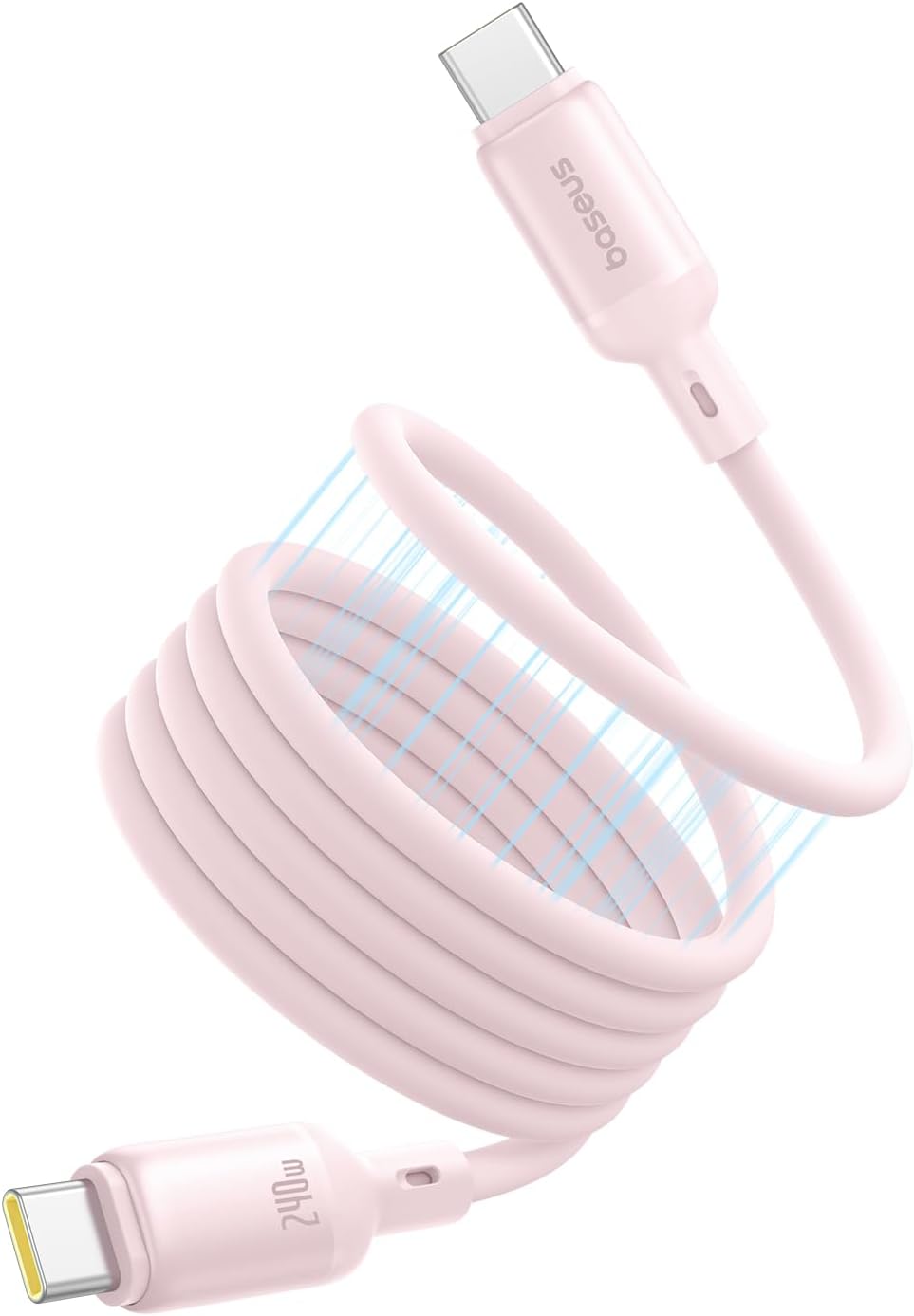 Baseus PicoGo Magnetic USB-C to USB-C Cable 240W — 1m — Baby Pink