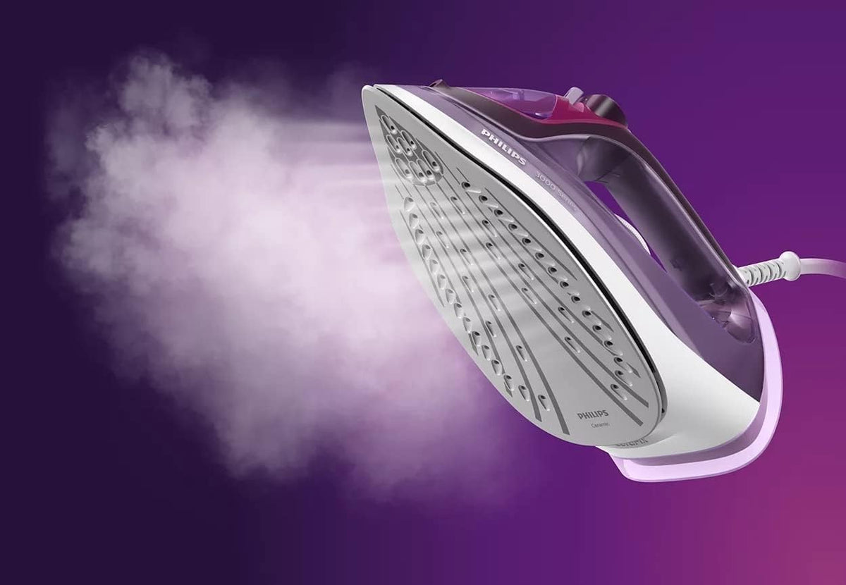 Philips Steam Iron 2600W, 40g/min Continuous Steam, 200g Steam Boost — Purple