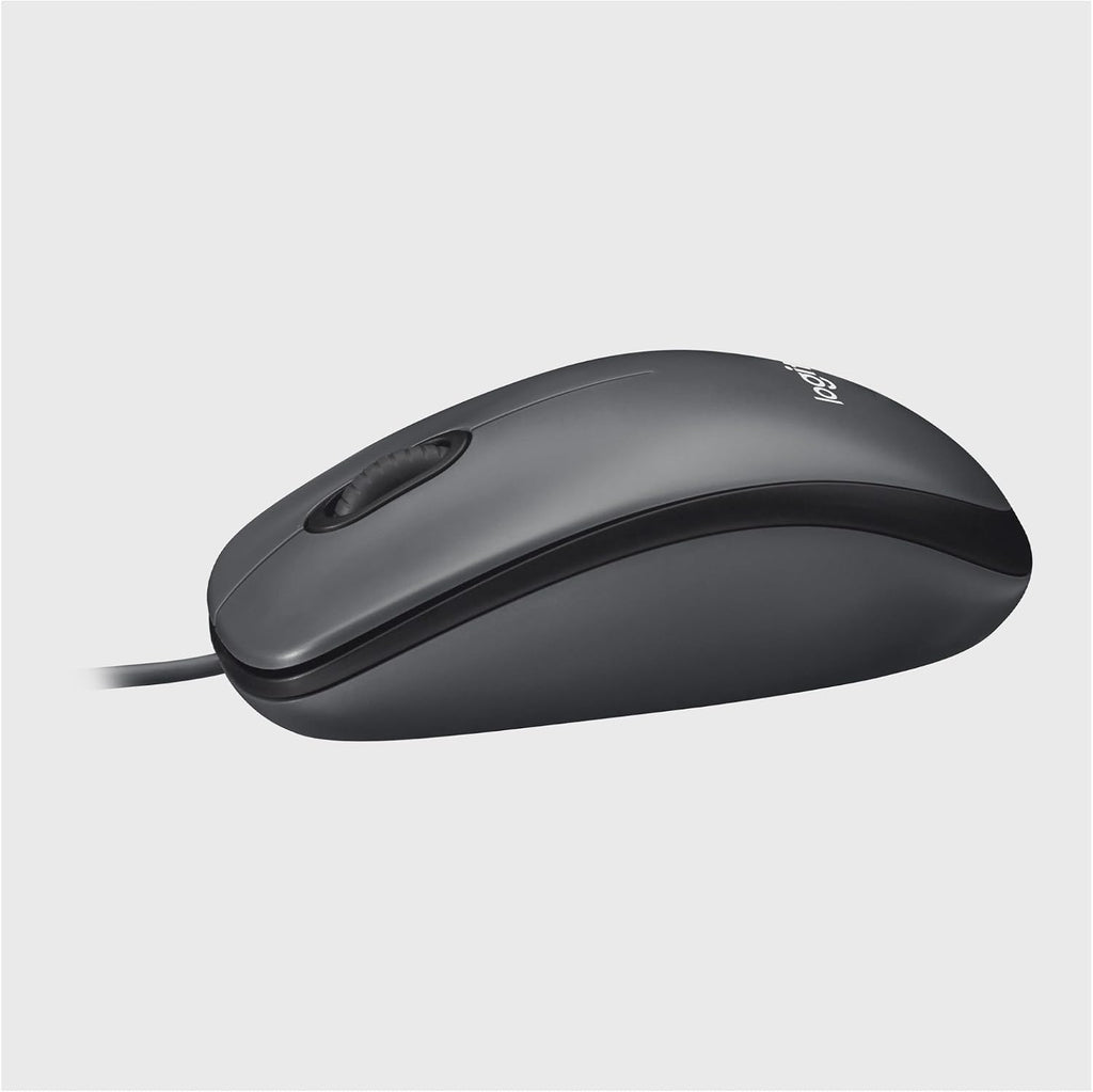 Logitech M100 Wired Mouse — Dark Grey