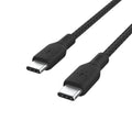 Belkin USB Type C to C Cable, 100W Power Delivery USB-IF Certified 2.0 USB C Charger Cable with Double Braided Nylon Exterior for iPhone 16, 15, iPad, MacBook, Galaxy, Pixel and More -3 m, black