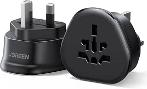 UGREEN World to Plug Converter, 3-Pin UK Travel Adapter Plug