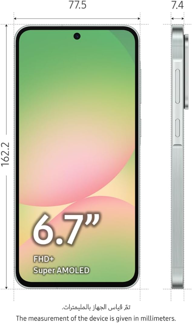 Samsung Galaxy A56 5G, Android Smartphone, 256GB Storage, 12GB RAM, Awesome Olive, 6x OS Upgrades, Large Display, Long Battery Life (UAE Version)