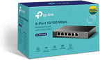 TP-Link TL-SF1006P 6-Port 10/100Mbps Desktop Switch with 4 PoE+ Ports @67W, Plug & Play, Sturdy Metal with Shielded Ports, Limited Lifetime Protection, Extend Mode, Priority Mode
