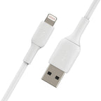 Belkin 1 Meter Cable PVC A to Lightning White (Pack of 2)