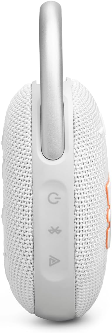 JBL Clip 5 Portable Bluetooth Speaker — White
