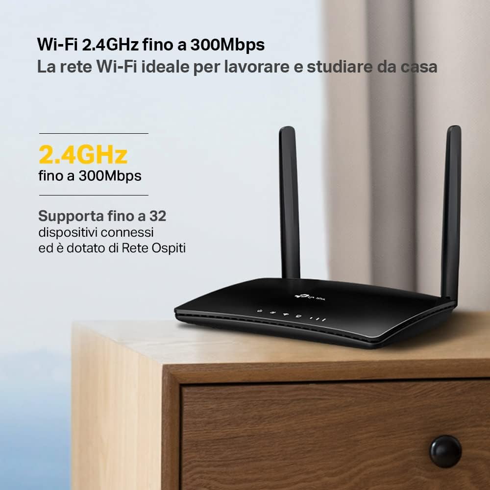 TP-Link WiFi Router 3p 10-100 4g N300