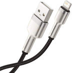 Baseus PD 2.4A USB to Lightning Cable Zinc Alloy Nylon Braided Fast Charging With HighSpeed Data Transfer