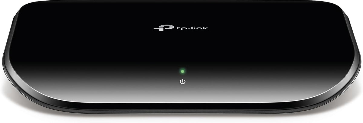TP-Link 8 Port Gigabit Ethernet Network Switch | Plug and Play | Desktop or Wall-Mount | Plastic Case Ethernet Splitter | Fanless | Traffic Optimization | Unmanaged (TL-SG1008D),Black