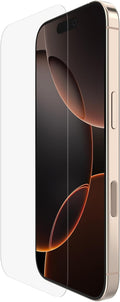 Belkin ScreenForce InvisiGlass iPhone 16 Pro Screen Protector, scratch-resistant impact protection, easy align tray for bubble free application included, made with recycled glass for iPhone 16 Pro